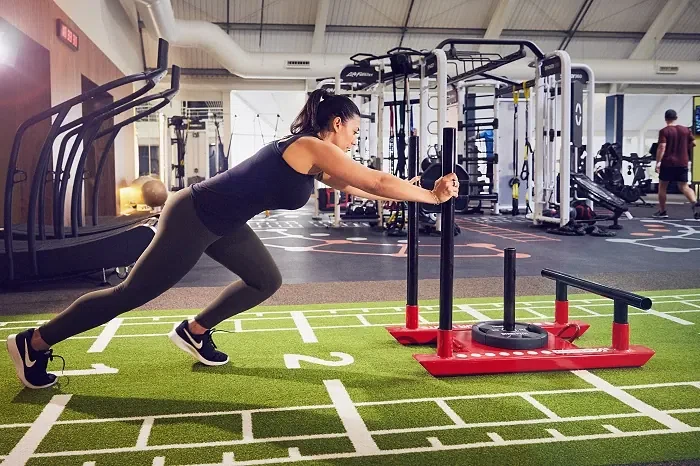 Weighted sled push training