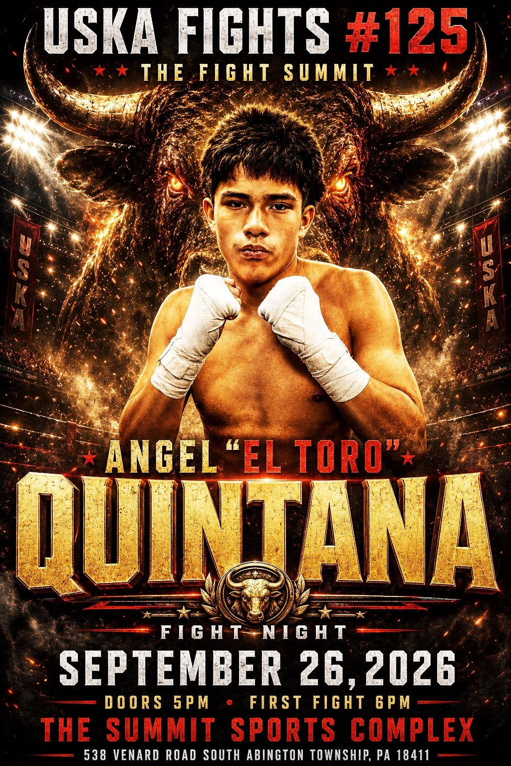 Angel “El Toro” Quintana USKA Fights #125 poster