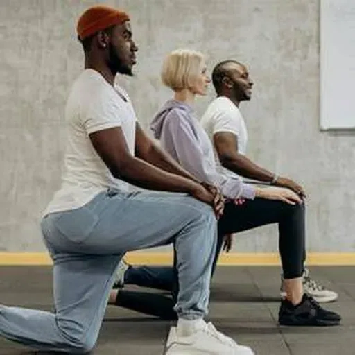 Lunge training stock photo